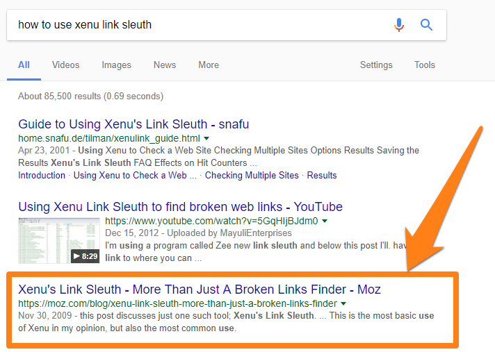 Google search