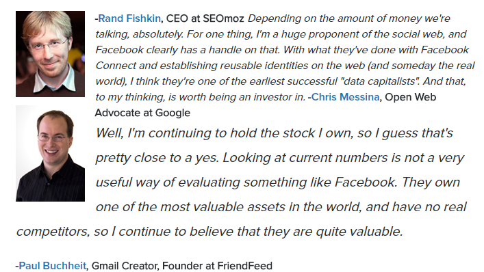 Quotes from experts
