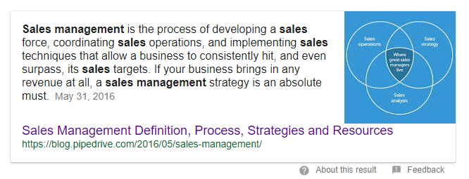 Featured snippet