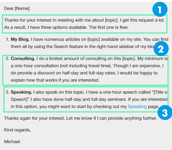 Saying “No” to Unsolicited Questions