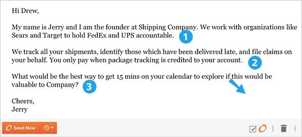 Kickstart a relationship cold email