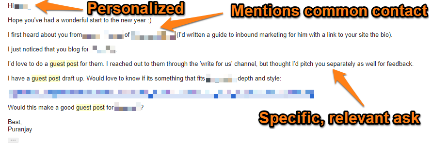 Good email example
