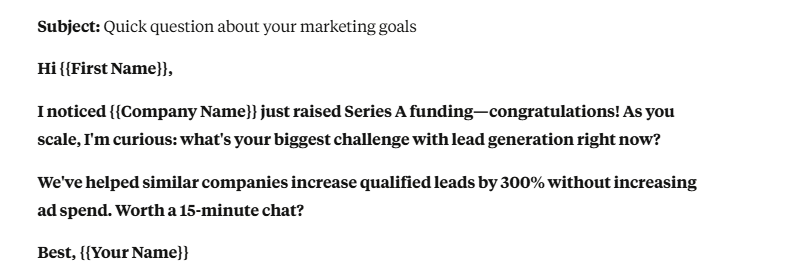 Cold Email Examples