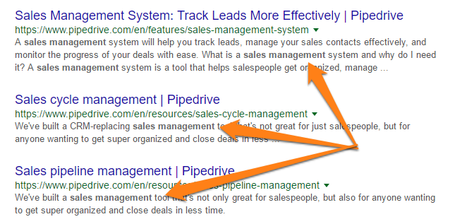 sales management example of how to rank higher on google