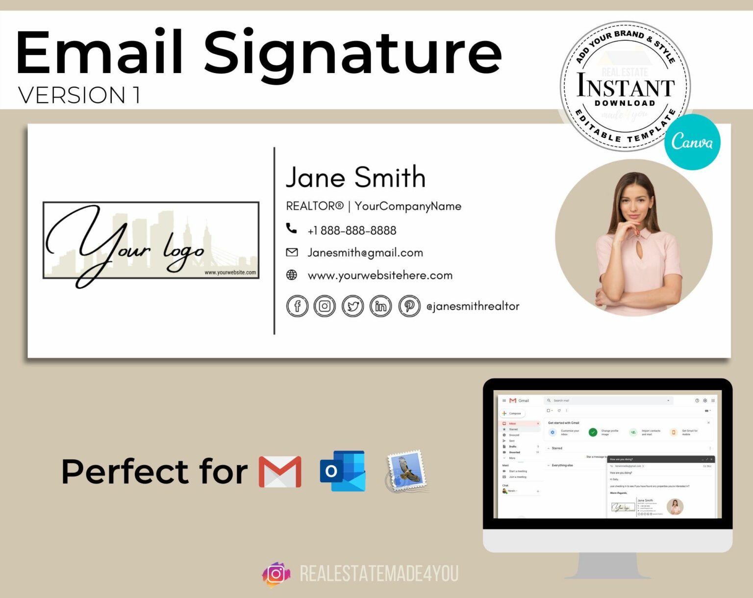 how to add logo to email signature in outlook